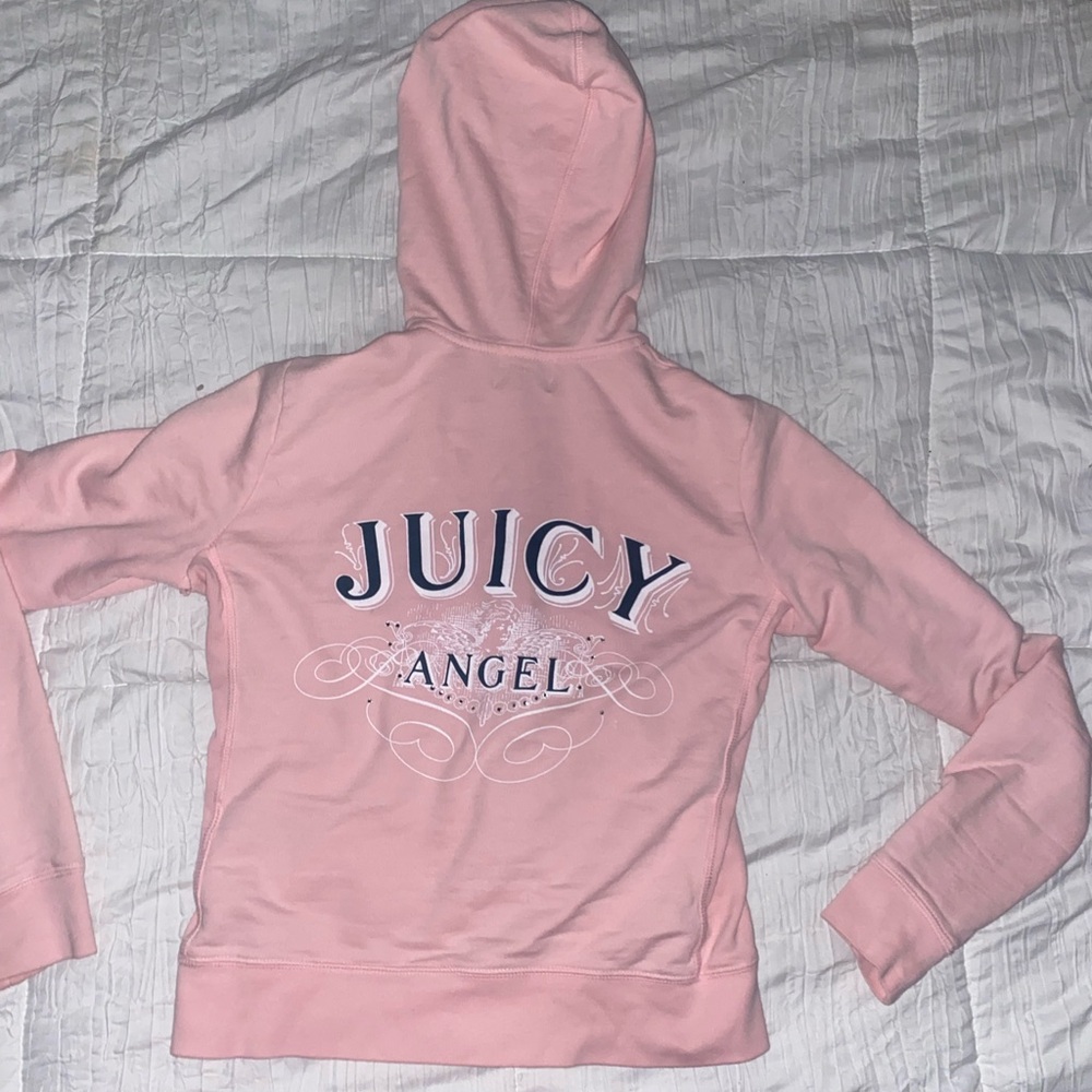 Juicy Couture Light Pink Hoodie with Angel Design